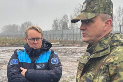 Komendant Główny Straży Granicznej i delegacja Agencji Frontex na wspólnej wizycie na granicy z Białorusią 