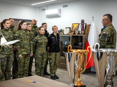 Najlepsi sportowcy Straży Granicznej wyróżnieni w Komendzie Głównej Zdj. KGSG