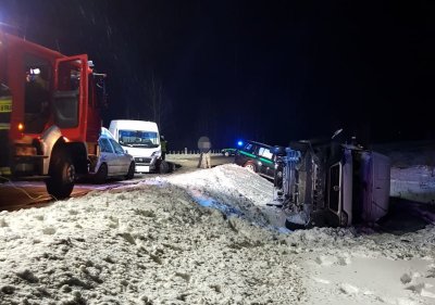 staranowany samochód SG 