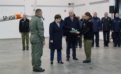 uroczyste przekazanie śmigłowca Straży Granicznej 