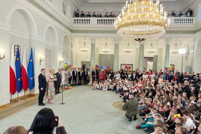 Para Prezydencka wita wyjątkowych gości w Pałacu Prezydenckim 