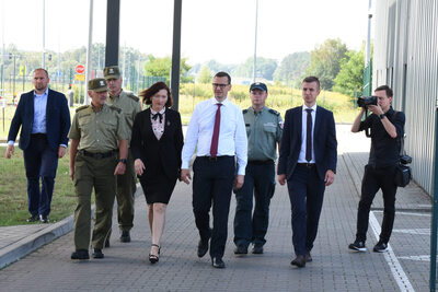 Wizyta Premiera RP na przejściu granicznym w Korczowej 