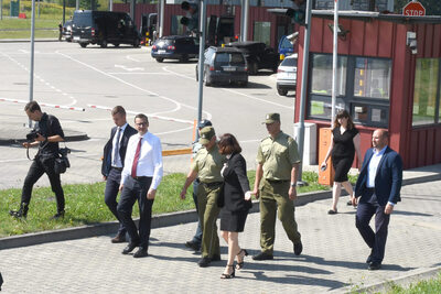 Wizyta Premiera RP na przejściu granicznym w Korczowej 