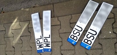 Zabezpieczone fałszywe tablice 