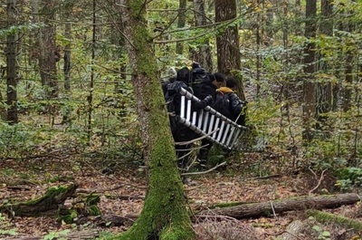Cudzoziemcy próbowali sforsować zabezpieczenia przy użyciu drabiny 