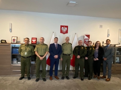 Uczestnicy spotkania z Zastępcą Szefa U.S. Border Patrol 