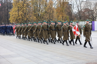 Uroczyste obchody Narodowego Święta Niepodległości - defilada pododdziałów 
