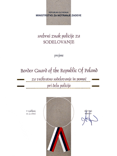 Akt nadania odznaczenia 