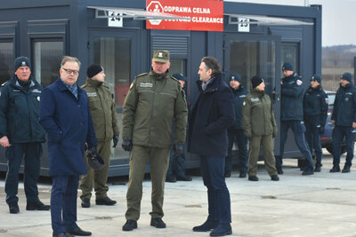 Konferencja prasowa na przejściu w Malhowicach 