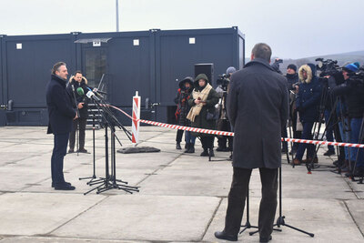 Konferencja prasowa na przejściu w Malhowicach 