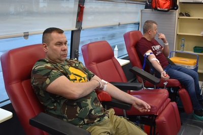 Akcja honorowego oddawania krwi w Nadodrzańskim Oddziale SG 