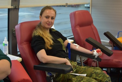 Akcja honorowego oddawania krwi w Nadodrzańskim Oddziale SG 