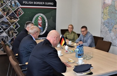 Wizyta Prezydenta Policji Kraju Związkowego Brandenburgia wizytą w Nadodrzańskim Oddziale SG 