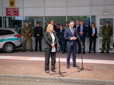 Wizyta ministrów Polski i Niemiec w Polsko-Niemieckim Centrum Współpracy Służb Granicznych, Policyjnych i Celnych w Świecku 