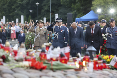Uroczystości na Cmentarzu Powstańców Warszawy 
