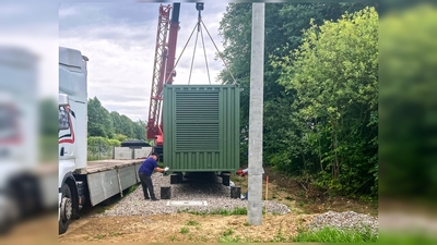 Instalacja kontenerów na granicy polsko-rosyjskiej 