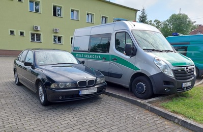 zatrzymany pojazd na terenie Placówki SG w Tuplicach 