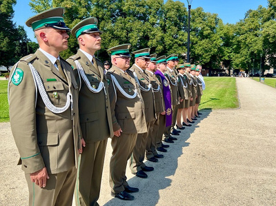 Uczestnicy uroczystości związanych z powrotem dowódcy KOP gen. bryg. Jana Kruszewskiego do kraju Uczestnicy uroczystości związanych z powrotem dowódcy KOP gen. bryg. Jana Kruszewskiego do kraju