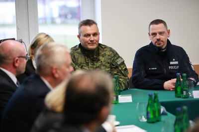 Komendant Główny Straży Granicznej i Komendant Główny Policji podczas spotkania Komendant Główny Straży Granicznej i Komendant Główny Policji podczas spotkania