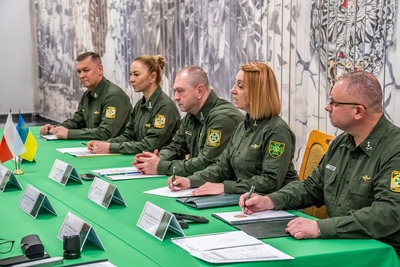 Konferencja Głównych Pełnomocników Granicznych Rzeczypospolitej Polskiej i Ukrainy. Fot. Wojciech Kopeć/NOSG Delegacja ukraińska Konferencji Głównych Pełnomocników Granicznych Rzeczypospolitej Polskiej i Ukrainy.