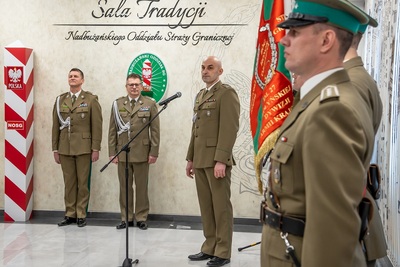 Zastępca Komendanta NOSG podczas przemówienia. Zastępca Komendanta NOSG podczas przemówienia.