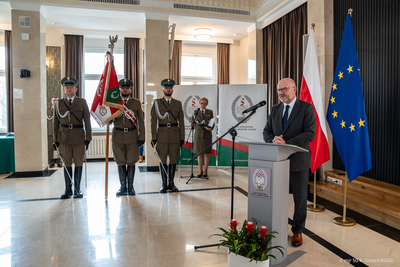 Podsekretarz Stany w MSWiA  przemawia podczas Święta Służby Cywilnej w Komendzie Głównej SG. Podsekretarz Stany w MSWiA  przemawia podczas Święta Służby Cywilnej w Komendzie Głównej SG.