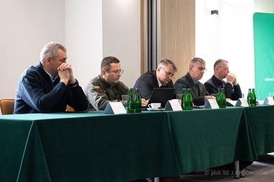 Uczestnicy spotkania w Podlaskim Oddziale Straży Granicznej Uczestnicy spotkania w Podlaskim Oddziale Straży Granicznej