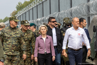 Szef polskiego rządu i Przewodnicząca Komisji Europejskiej z wizytą na granicy 