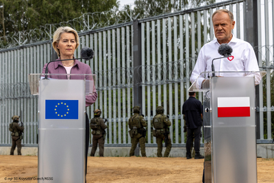 Szef polskiego rządu i Przewodnicząca Komisji Europejskiej z wizytą na granicy 
