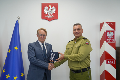Komendant Główny Straży Granicznej i Szef Agencji Frontex podczas spotkania Komendant Główny Straży Granicznej i Szef Agencji Frontex podczas spotkania