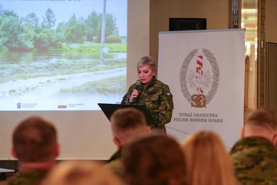 Gen. bryg. SG Wioleta Gorzkowska podczas przemówienia 