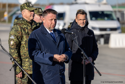 Spotkanie Ministrów Spraw Wewnętrznych Polski i Litwy na granicy Spotkanie Ministrów Spraw Wewnętrznych Polski i Litwy na granicy