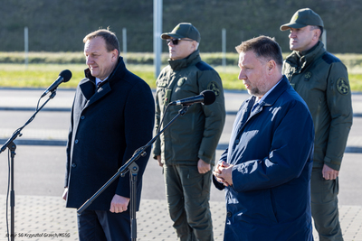 Spotkanie Ministrów Spraw Wewnętrznych Polski i Litwy na granicy Spotkanie Ministrów Spraw Wewnętrznych Polski i Litwy na granicy