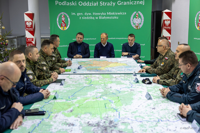 Szef rządu na polsko-białoruskiej granicy 