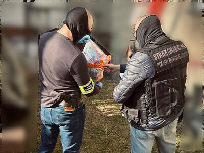 Funkcjonariusze Straży Granicznej podczas wykonywania czynności służbowych Funkcjonariusze Straży Granicznej podczas wykonywania czynności służbowych