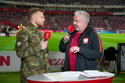 Straż Graniczna podczas otwarcia meczu 