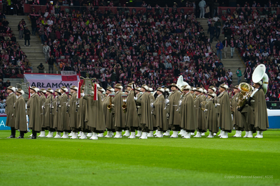 Straż Graniczna podczas otwarcia meczu 