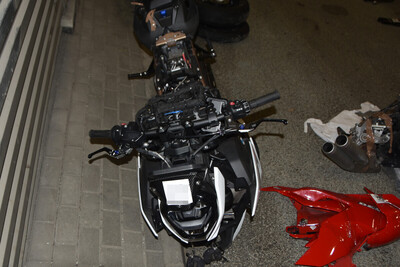 Odzyskane podzespoły skradzionych motocykli