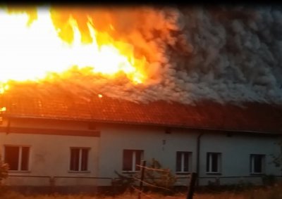 pożar budynku mieszkalnego 